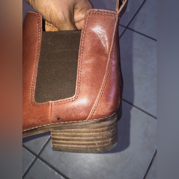 Prwnd  lucky brand cognac ankle booties  size 7.5 - Picture 3 of 6